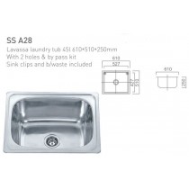ECT Lavassa laundry tub 45l 610*510*250mm